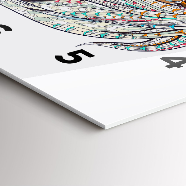 Square wall clock Horse illustration