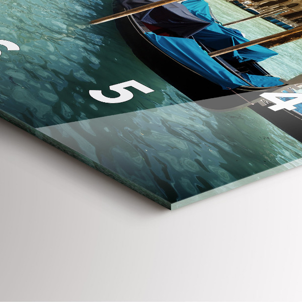 Square wall clock Gondolas Venice Italy