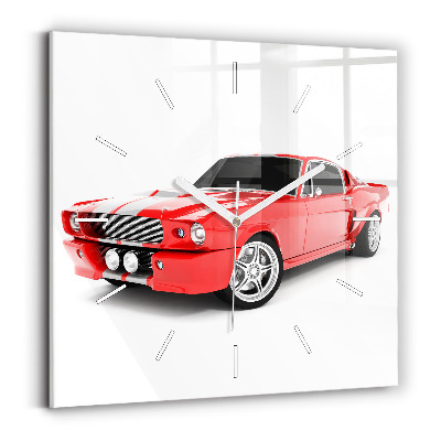 Square wall clock Sports car
