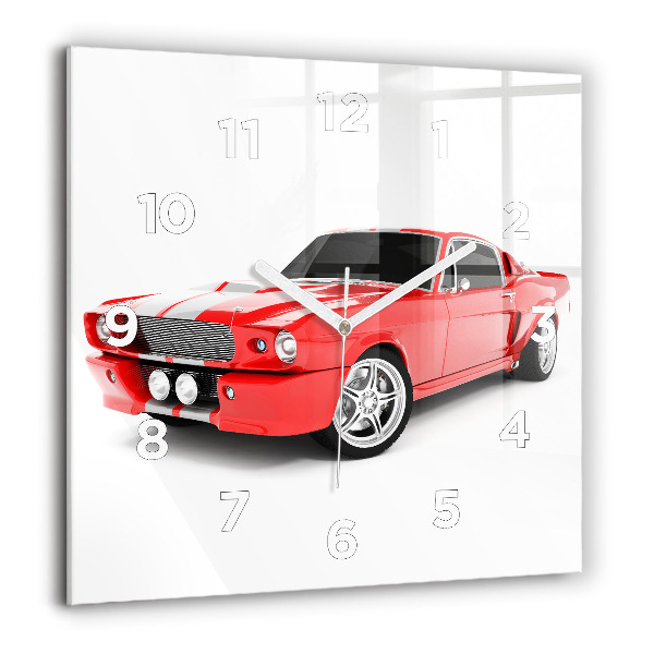 Square wall clock Sports car