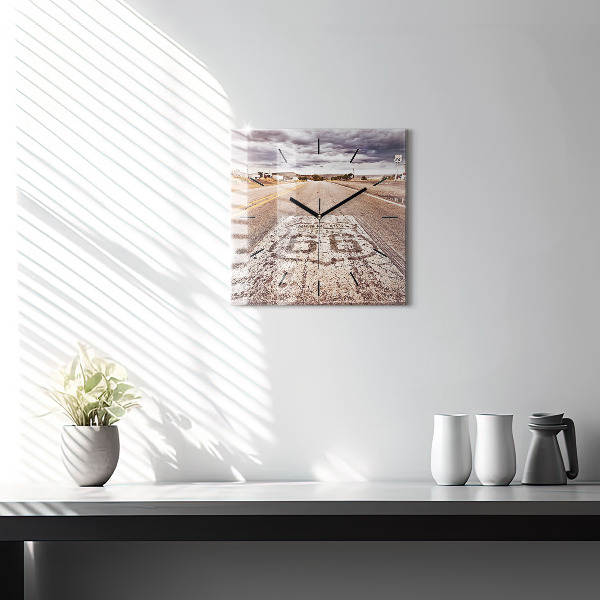 Square wall clock Route 66 USA