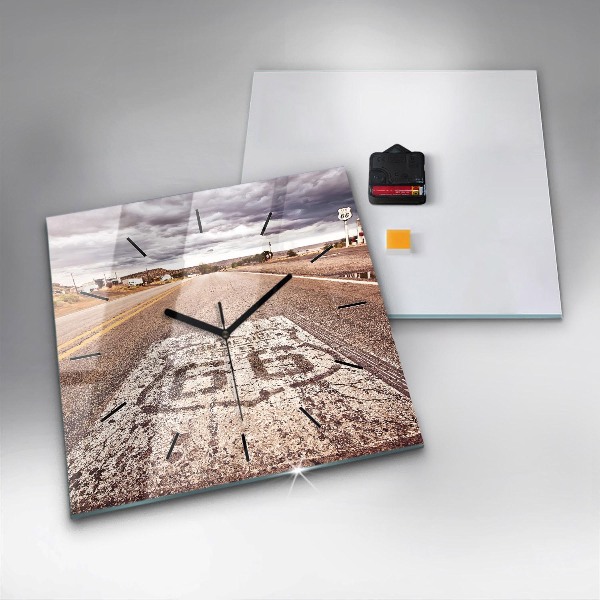 Square wall clock Route 66 USA