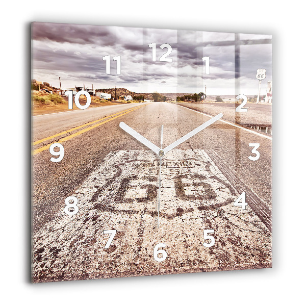 Square wall clock Route 66 USA