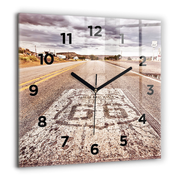 Square wall clock Route 66 USA