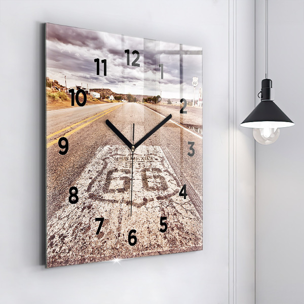 Square wall clock Route 66 USA