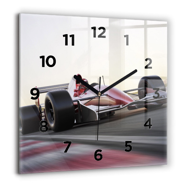 Square wall clock Sports racing car
