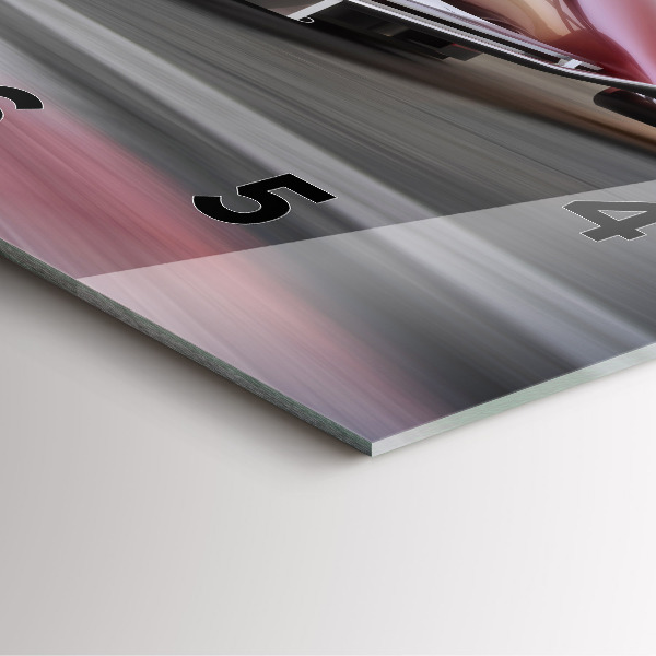 Square wall clock Sports racing car