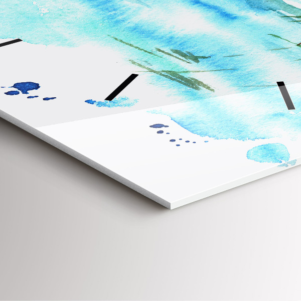 Square wall clock Picture of a deserted island