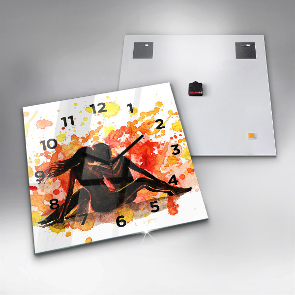 Square wall clock Love and a couple in love