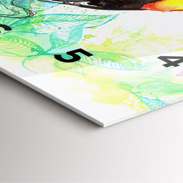 Square wall clock Toucan in the grass