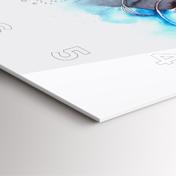 Square wall clock Underwater fish life