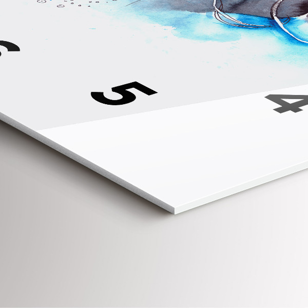 Square wall clock Underwater fish life