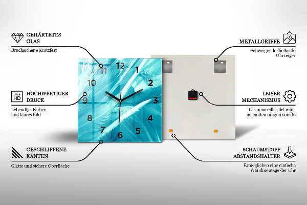 Square wall clock Astronaut abstraction