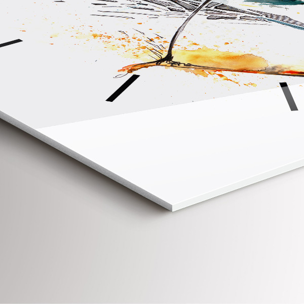 Square wall clock A warrior on the hunt