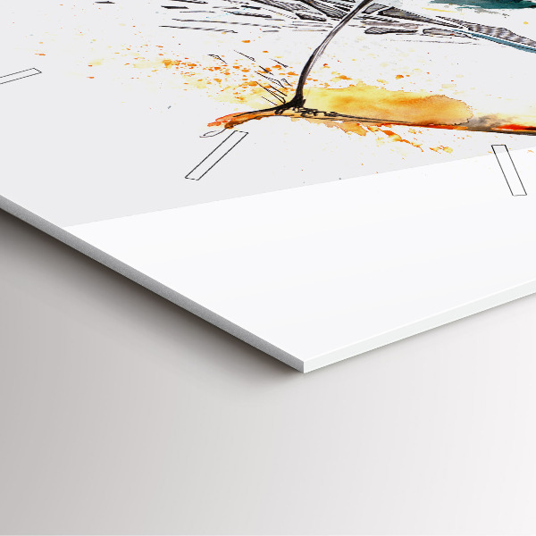 Square wall clock A warrior on the hunt