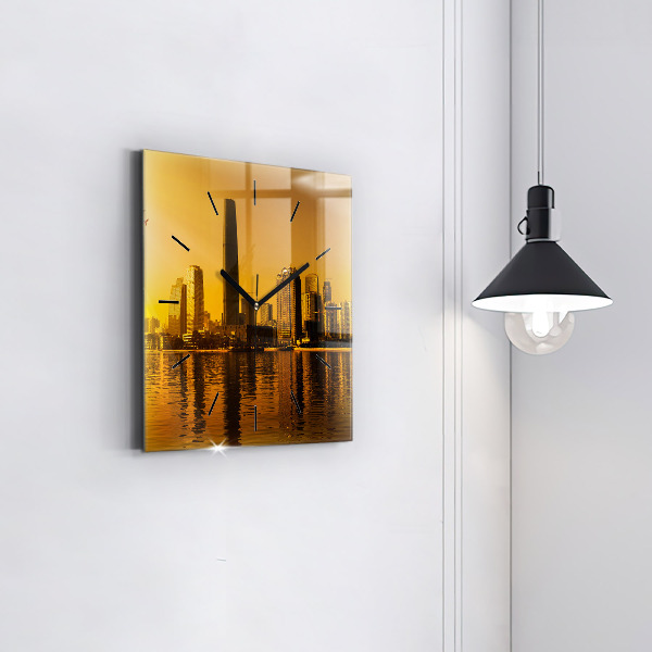 Square wall clock Zhujiang River China