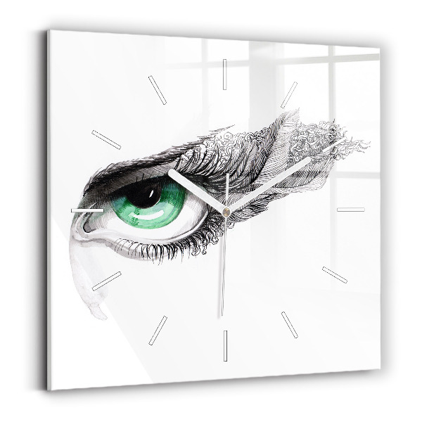 Square wall clock Abstraction of the human eye