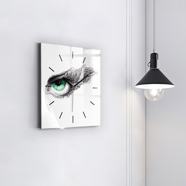 Square wall clock Abstraction of the human eye