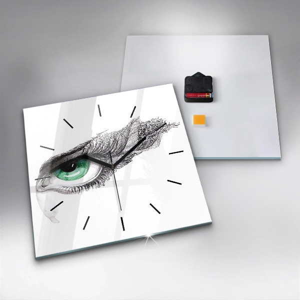 Square wall clock Abstraction of the human eye