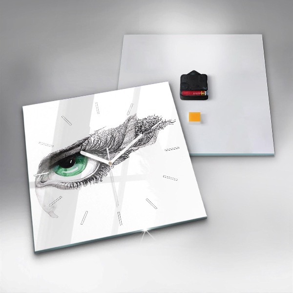 Square wall clock Abstraction of the human eye