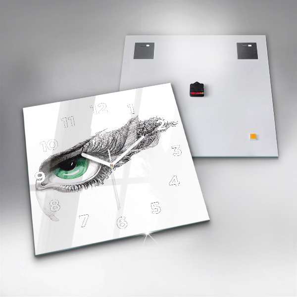 Square wall clock Abstraction of the human eye