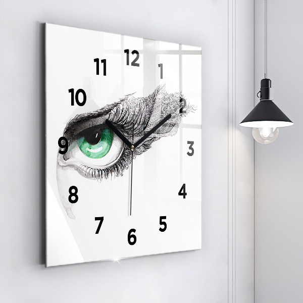 Square wall clock Abstraction of the human eye