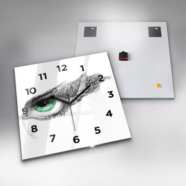 Square wall clock Abstraction of the human eye