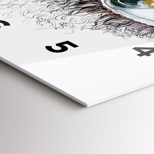 Square wall clock Drawing of a human eye