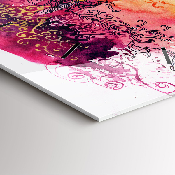 Square wall clock Watercolor couple in love