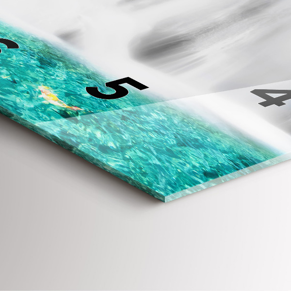 Square wall clock Waterfall in Thailand