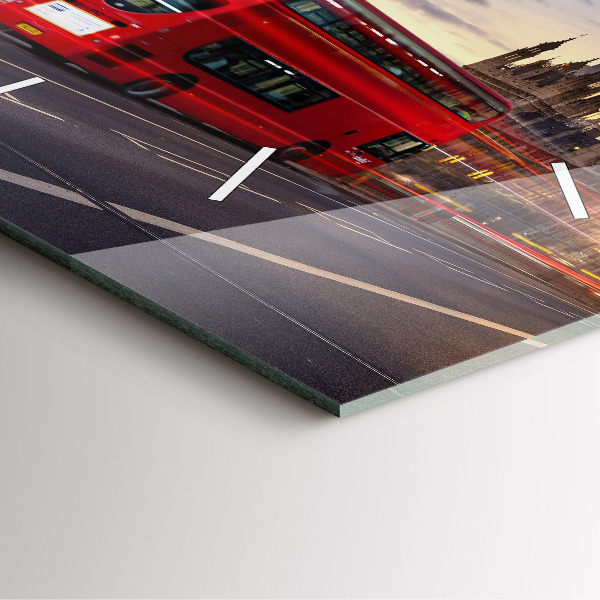 Square wall clock Red London Bus