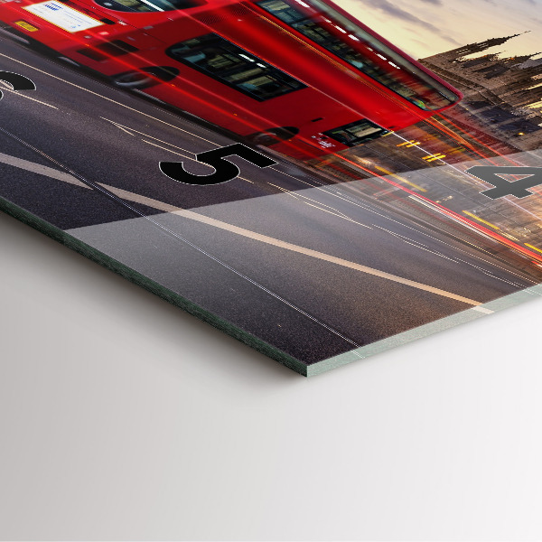 Square wall clock Red London Bus