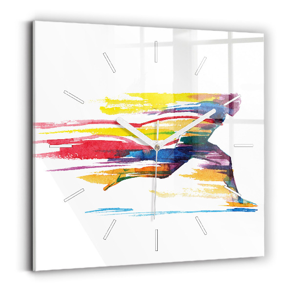 Square wall clock Runner illustration