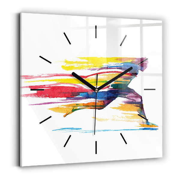 Square wall clock Runner illustration