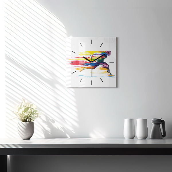 Square wall clock Runner illustration
