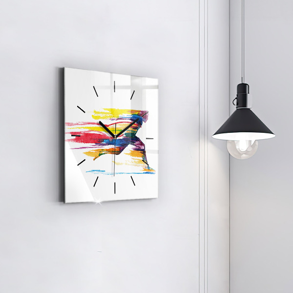 Square wall clock Runner illustration
