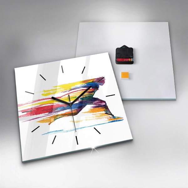 Square wall clock Runner illustration