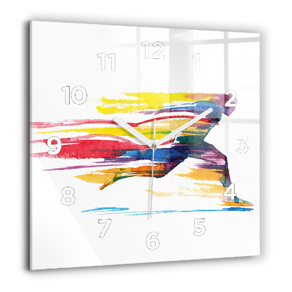 Square wall clock Runner illustration