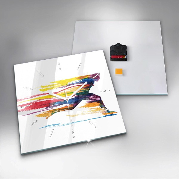 Square wall clock Runner illustration