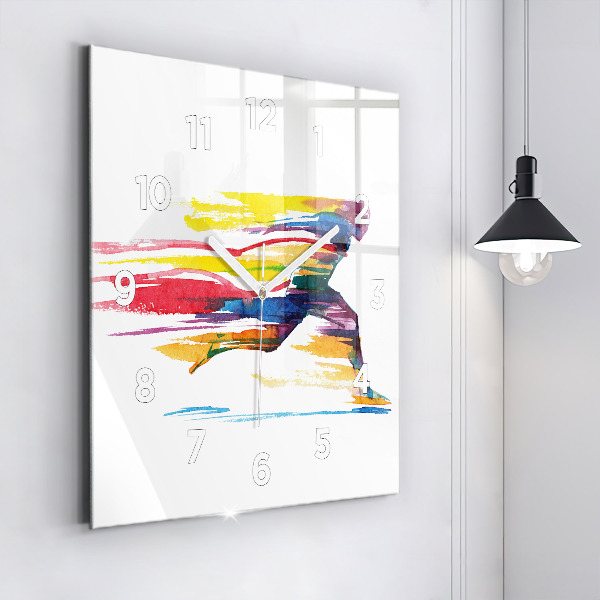 Square wall clock Runner illustration