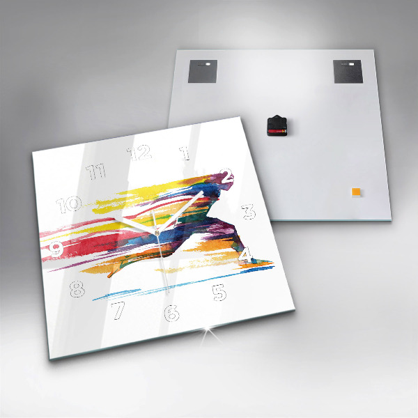 Square wall clock Runner illustration