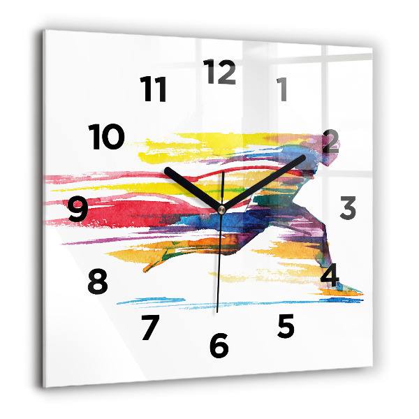 Square wall clock Runner illustration