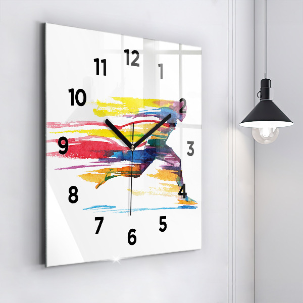 Square wall clock Runner illustration
