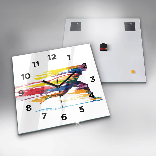 Square wall clock Runner illustration