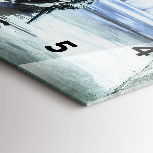 Square wall clock Motorcycle in the alley