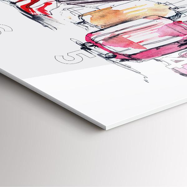 Square wall clock Woman with suitcases