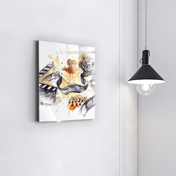 Square wall clock Cinematography camera