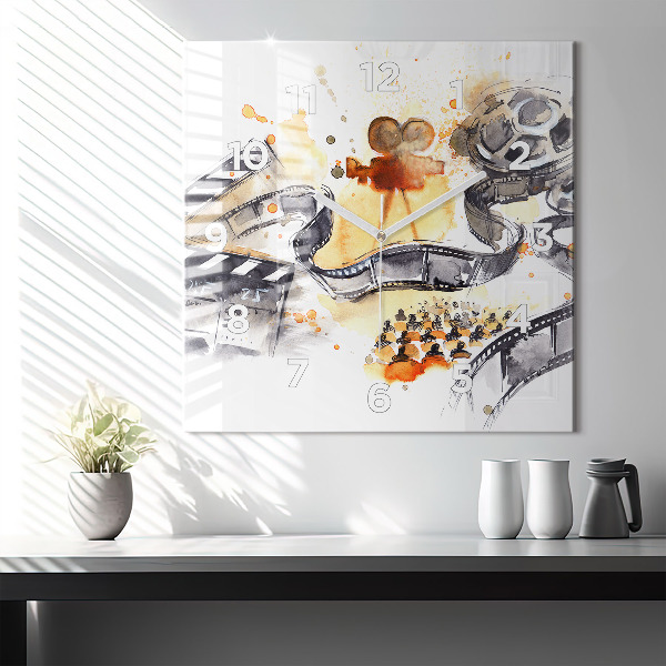 Square wall clock Cinematography camera