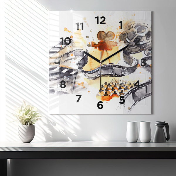 Square wall clock Cinematography camera