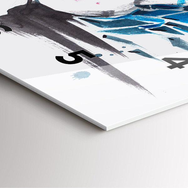 Square wall clock Abstract woman's face